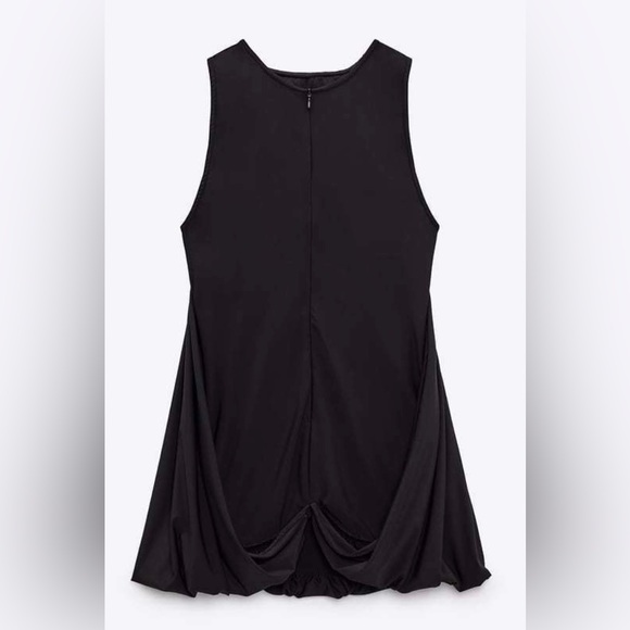 ZARA BALLON TOP WITH ZIPPER SIZE M COLOR BLACK NWT - Picture 9 of 16
